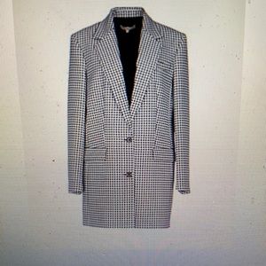 Michael Kors Collection Houndstooth Jacket Overcoat Size 8